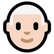 👨🏻‍🦳 Emoji Mann: helle Hautfarbe, weißes Haar Microsoft Windows 11.