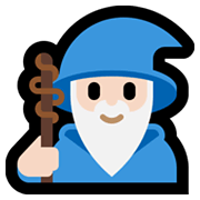 Emoji 🧙🏻‍♂️ Mago Uomo: Carnagione Chiara su Microsoft Windows 11.
