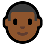 👨🏾 Emoji Homem: Pele Morena Escura na Microsoft Windows 11.