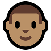 👨🏽 Emoji Homem: Pele Morena na Microsoft Windows 11.