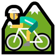 🚵‍♂️ Emoji Hombre En Bicicleta De Montaña en Microsoft Windows 11.