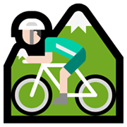 Emoji 🚵🏻‍♂️ Ciclista Uomo Di Mountain Bike: Carnagione Chiara su Microsoft Windows 11.
