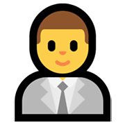 👨‍💼 Emoji Oficinista Hombre en Microsoft Windows 11.
