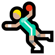 🤾🏼‍♂️ Emoji Hombre Jugando Al Balonmano: Tono De Piel Claro Medio en Microsoft Windows 11.