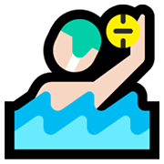 🤽🏻‍♂️ Emoji Hombre Jugando Al Waterpolo: Tono De Piel Claro en Microsoft Windows 11.