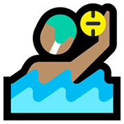 🤽🏽‍♂️ Emoji Wasserballspieler: mittlere Hautfarbe Microsoft Windows 11.