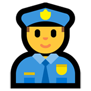 Émoji 👮‍♂️ Policier sur Microsoft Windows 11.