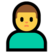🙎‍♂️ Emoji Homem Fazendo Bico na Microsoft Windows 11.