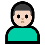 🙎🏻‍♂️ Emoji Hombre Haciendo Pucheros: Tono De Piel Claro en Microsoft Windows 11.