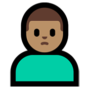 🙎🏽‍♂️ Emoji Homem Fazendo Bico: Pele Morena na Microsoft Windows 11.