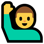 🙋‍♂️ Emoji Homem Levantando A Mão na Microsoft Windows 11.