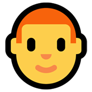👨‍🦰 Emoji Mann: rotes Haar Microsoft Windows 11.