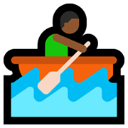 🚣🏾‍♂️ Emoji Mann im Ruderboot: mitteldunkle Hautfarbe Microsoft Windows 11.