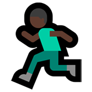 🏃🏿‍♂️ Emoji laufender Mann: dunkle Hautfarbe Microsoft Windows 11.