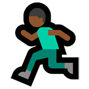 🏃🏾‍♂️ Emoji Homem Correndo: Pele Morena Escura na Microsoft Windows 11.