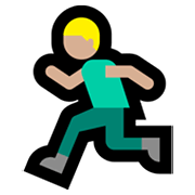 🏃🏼‍♂️ Emoji Hombre Corriendo: Tono De Piel Claro Medio en Microsoft Windows 11.