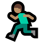🏃🏽‍♂️ Emoji Hombre Corriendo: Tono De Piel Medio en Microsoft Windows 11.