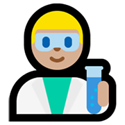 👨🏼‍🔬 Emoji Científico: Tono De Piel Claro Medio en Microsoft Windows 11.