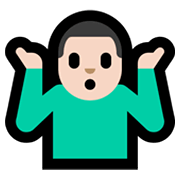🤷🏻‍♂️ Emoji Homem Dando De Ombros: Pele Clara na Microsoft Windows 11.