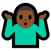 Emoji 🤷🏾‍♂️ Uomo Che Scrolla Le Spalle: Carnagione Abbastanza Scura su Microsoft Windows 11.