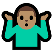 🤷🏽‍♂️ Emoji Homem Dando De Ombros: Pele Morena na Microsoft Windows 11.