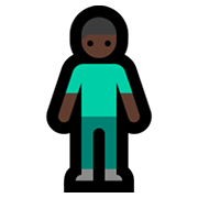 🧍🏿‍♂️ Emoji stehender Mann: dunkle Hautfarbe Microsoft Windows 11.