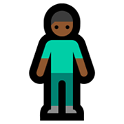 🧍🏾‍♂️ Emoji stehender Mann: mitteldunkle Hautfarbe Microsoft Windows 11.