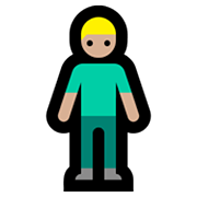 🧍🏼‍♂️ Emoji Hombre De Pie: Tono De Piel Claro Medio en Microsoft Windows 11.