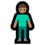 🧍🏽‍♂️ Emoji stehender Mann: mittlere Hautfarbe Microsoft Windows 11.