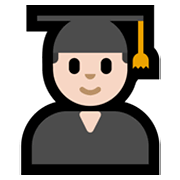 👨🏻‍🎓 Emoji Estudiante Hombre: Tono De Piel Claro en Microsoft Windows 11.