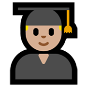 👨🏼‍🎓 Emoji Estudiante Hombre: Tono De Piel Claro Medio en Microsoft Windows 11.