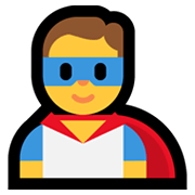 Émoji 🦸‍♂️ Super-héros Homme sur Microsoft Windows 11.