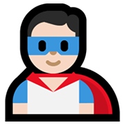 Emoji 🦸🏻‍♂️ Supereroe Uomo: Carnagione Chiara su Microsoft Windows 11.
