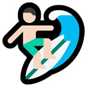 Émoji 🏄🏻‍♂️ Surfeur : Peau Claire sur Microsoft Windows 11.