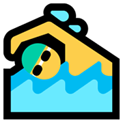 Emoji 🏊‍♂️ Nuotatore su Microsoft Windows 11.