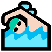 🏊🏻‍♂️ Emoji Schwimmer: helle Hautfarbe Microsoft Windows 11.