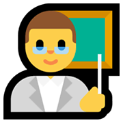 👨‍🏫 Emoji Profesor en Microsoft Windows 11.