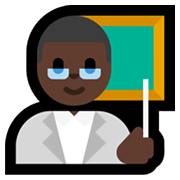 Émoji 👨🏿‍🏫 Enseignant : Peau Foncée sur Microsoft Windows 11.