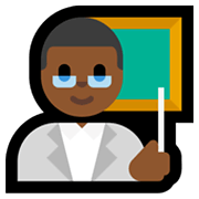 👨🏾‍🏫 Emoji Profesor: Tono De Piel Oscuro Medio en Microsoft Windows 11.