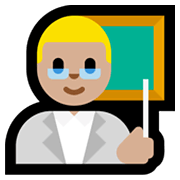 👨🏼‍🏫 Emoji Profesor: Tono De Piel Claro Medio en Microsoft Windows 11.