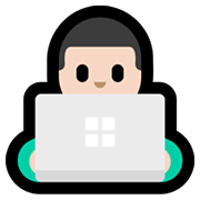 Emoji 👨🏻‍💻 Tecnologo: Carnagione Chiara su Microsoft Windows 11.