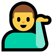 💁‍♂️ Emoji Empleado De Mostrador De Información en Microsoft Windows 11.