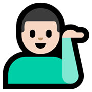 Emoji 💁🏻‍♂️ Uomo Con Suggerimento: Carnagione Chiara su Microsoft Windows 11.