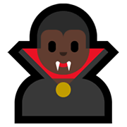 🧛🏿‍♂️ Emoji männlicher Vampir: dunkle Hautfarbe Microsoft Windows 11.