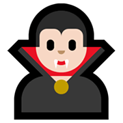 Emoji 🧛🏻‍♂️ Vampiro Uomo: Carnagione Chiara su Microsoft Windows 11.