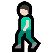 🚶🏻‍♂️ Emoji Hombre Caminando: Tono De Piel Claro en Microsoft Windows 11.