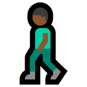 Emoji 🚶🏾‍♂️ Uomo Che Cammina: Carnagione Abbastanza Scura su Microsoft Windows 11.