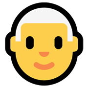 👨‍🦳 Emoji Homem: Cabelo Branco na Microsoft Windows 11.
