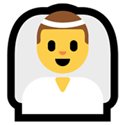 👰‍♂️ Emoji Hombre Con Velo en Microsoft Windows 11.