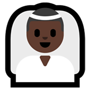 👰🏿‍♂️ Emoji Noivo Com Véu: Pele Escura na Microsoft Windows 11.